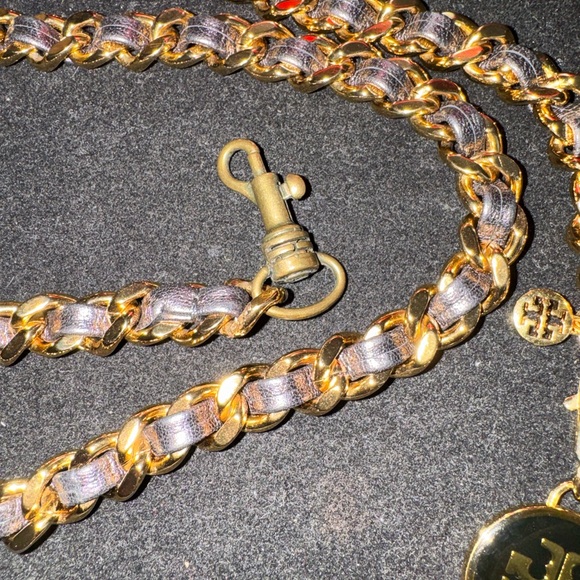 Tory Burch Black & Gold Logo Chain Necklace/Convertible Belt w/added Hook💥READ💥 - Picture 4 of 8